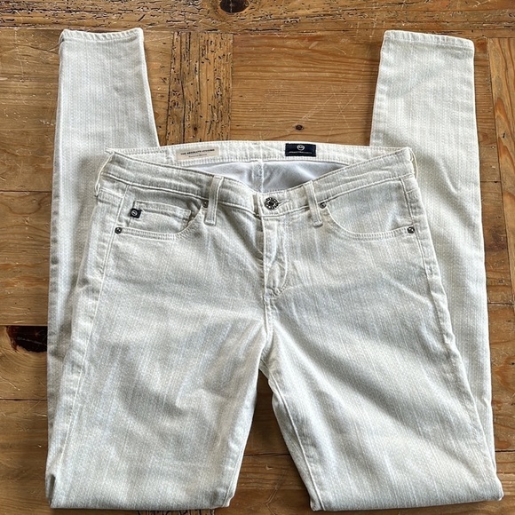 Ag Adriano Goldschmied Absolute Leggings Extreme Skinny Jeans Cream Beige 27R - Picture 1 of 13